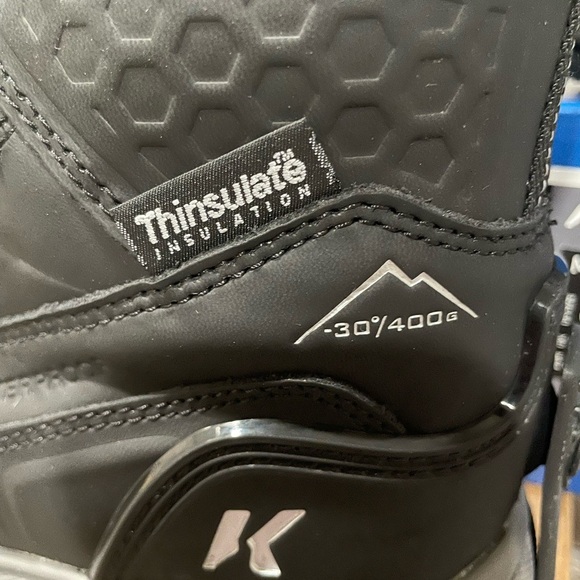 Men's or Women’s Black and Orange Waterproof Insulated Snow Boots - Picture 4 of 15